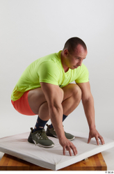 Man White Muscular Male Studio Poses